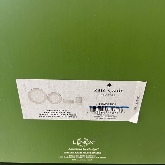 Kate Spade ♠️ Savannah Street 4 Piece Set - Plates, Bowl, Mug - Picture 5 of 5